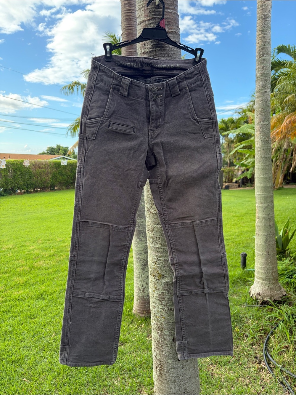 Dovetail Women's Charcoal Day Construct Canvas Cargo Pants 6x32